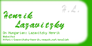 henrik lazavitzky business card
